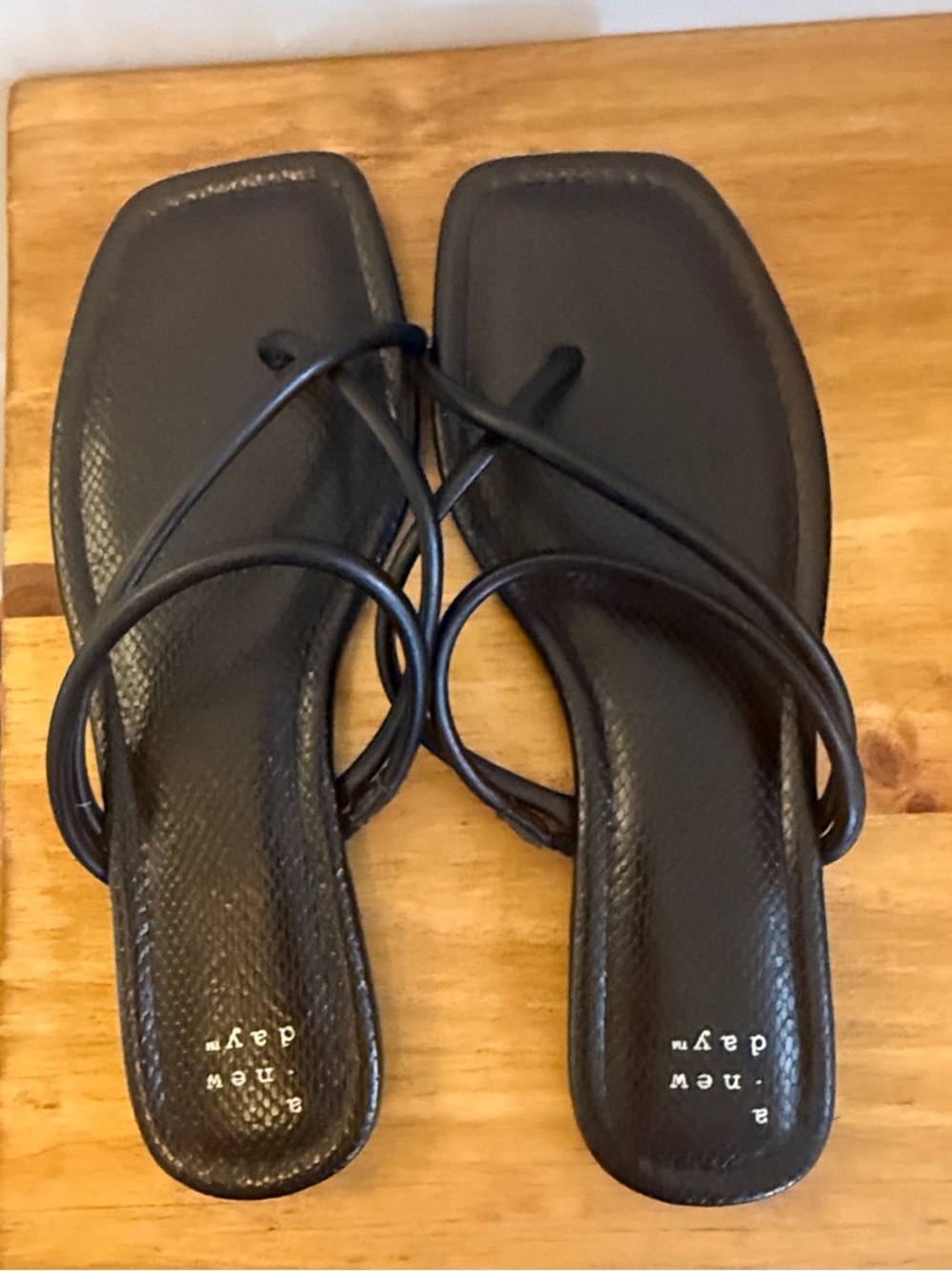 Target Black Thin-Strap Square-Toe Women's Sandals